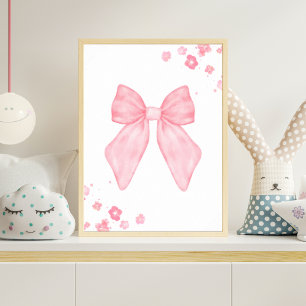 Rosa Wasserfarbe-Bogen Kinderzimmer-Wandkunst Baby Poster