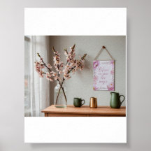 Rosa Wasserfarbe Floral Believe in Your Magic Wand