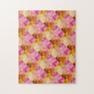 Rosa Wasserfarbe geometrisches Muster