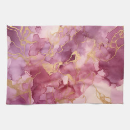 Rosa Wasserfarbe Geschirrtuch