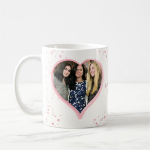 Rosa Wasserfarbe Herz Einfache Foto Minimalistisch Kaffeetasse