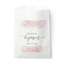 Rosa Wasserfarbe | Imitate Golddetails Taufe