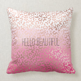 Rosa Wasserfarbe Ombre Leopard Drucken Personalisi Kissen