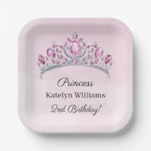 Rosa Wasserfarbe Prinzessin personalisierter Gebur