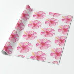 Rosa Wasserfarbe Tropischer Hibiskus Blume Geschenkpapier<br><div class="desc">Dieses Verpackungspapier zeichnet sich durch ein wunderschönes Aquarelldesign mit einem rosa Blumenmuster aus lebhaften Hibiskus-Blume aus und bringt eine mädchenhafte, tropische Touch zu jedem Anlass. Dieses stilvolle und elegante Design ist perfekt für Geburtstage, Hochzeiten und luauer Party. Freuen Sie sich auf den inspirierten Charme Ihrer Geschenkverpackung. Ob Sie einen tropischen...</div>