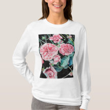 Rosa Wasserfarbe Viktorianische Rose oben