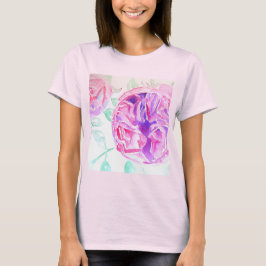 Rosa Wasserfarben Blume Rose Shirt