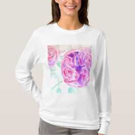Rosa Wasserfarben Blume Rose Shirt