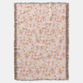 Rosa Wasserfarben-Blumenmuster Decke
