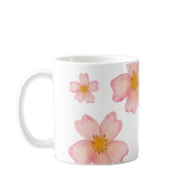 Rosa Wasserfarben-Blumenmuster