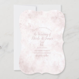 Rosa Wasserfarben-Fleck Moderne Glamour-Hochzeit Einladung