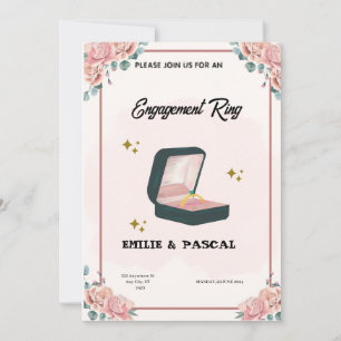 Rosa Wasserfarben-Hochzeitseinladung Einladung