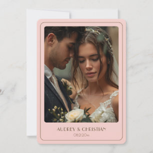 Rosa Wasserfarben-Mohn-Hochzeit-Dankeskarten Dankeskarte