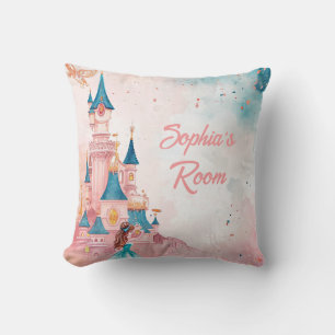 Rosa Wasserfarben Prinzessin Kissen