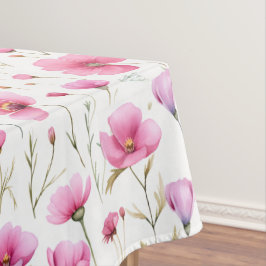 Rosa Wasserfarben-Wildblume Tischdecke