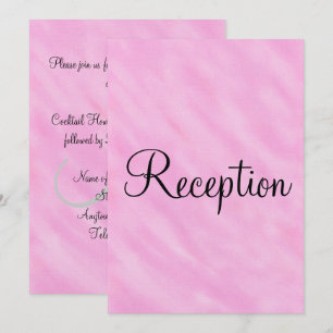 Rosa Wasserfarbenen Hochzeitsempfang Monogramm Einladung
