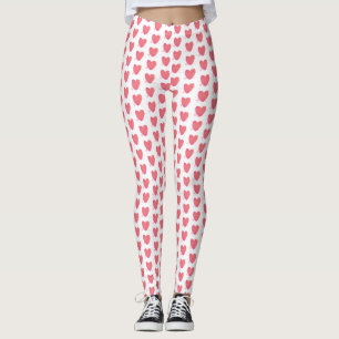 Rosa Wasserfarbenherz Leggings