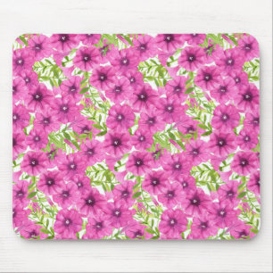 Rosa Wasserfarbenmuster Petunia-Blume Mousepad