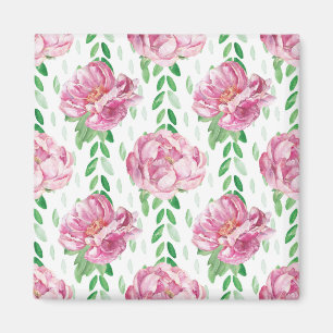 Rosa Wasserfarbenpeonys Magnet