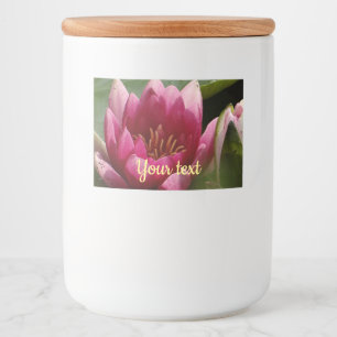Rosa Wasserlilie Lebensmitteletikett