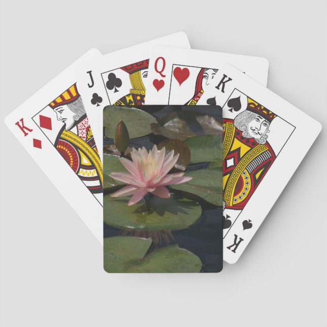 Rosa Wasserlilie Lotus Playing Cards Spielkarten (Rückseite)