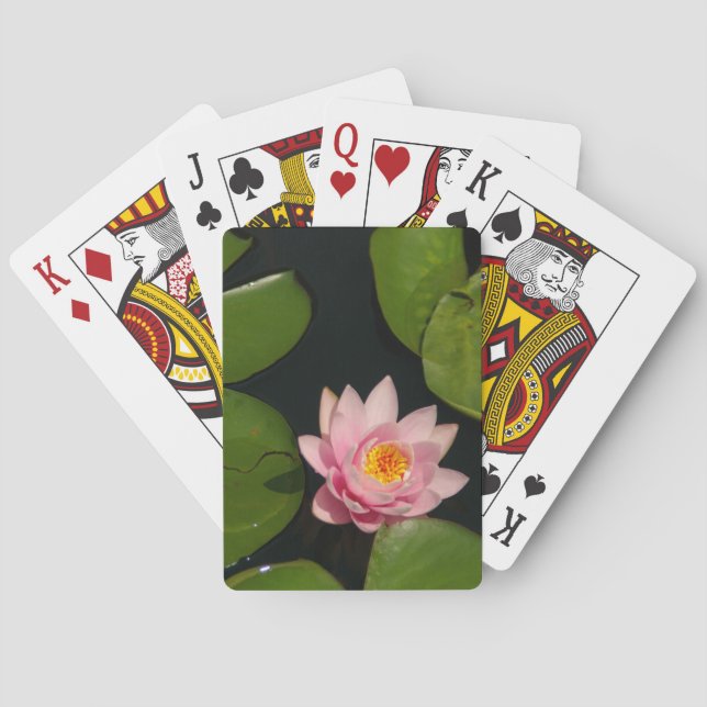 Rosa Wasserlilie Lotus Playing Cards Spielkarten (Rückseite)