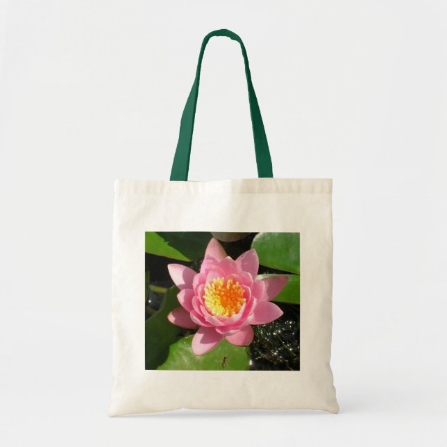 Rosa Wasserlilie Tragetasche (Vorne)