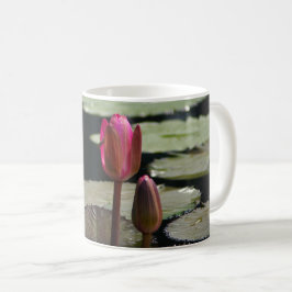 Rosa Wasserlilien Kaffeetasse