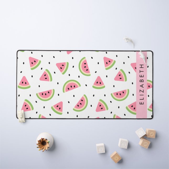 Rosa Wassermelonen, Wassermelonen, Ihr Name Schreibtischunterlage (Kindertisch)