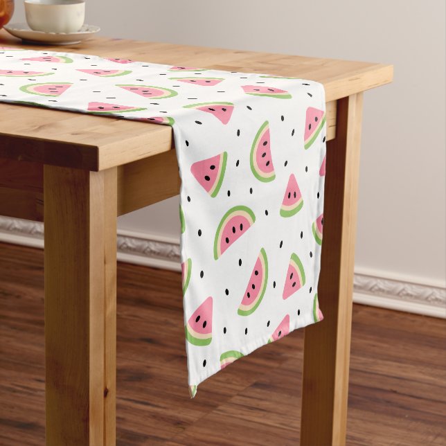 Rosa Wassermelonen, Wassermelonen, Sommermuster Mittelgroßer Tischläufer (Beispiel)