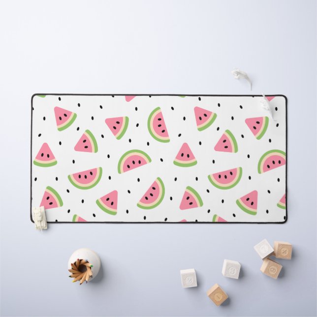 Rosa Wassermelonen, Wassermelonen, Sommermuster Schreibtischunterlage (Kindertisch)