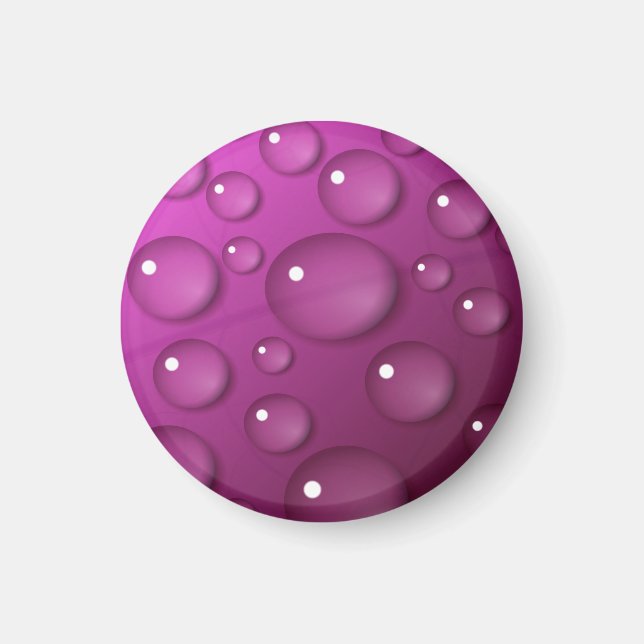 Rosa Wassertropfen Hintergrund Magnet (Vorne)