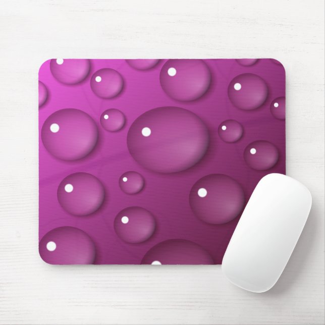 Rosa Wassertropfen Hintergrund Mousepad (Mit Mouse)