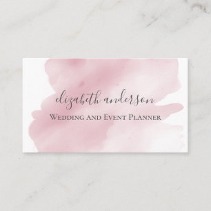 Rosa Watercolor Wash Splash Hintergrund Moderne Visitenkarte