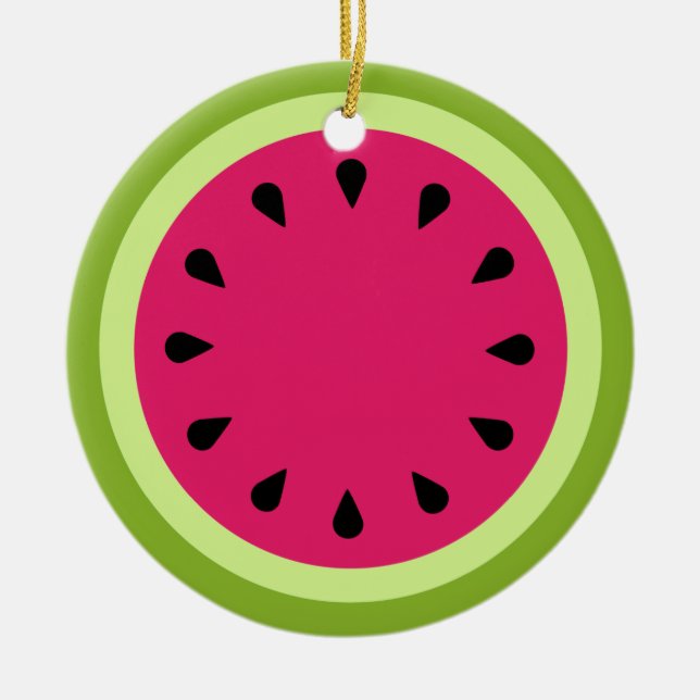 Rosa Watermelon Keramik Ornament (Vorne)