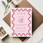 Rosa Wavy Border 60. Geburtstag Einladung<br><div class="desc">Diese moderne Einladung zum Geburtstag wurde entworfen, um sich mit unserer Wavy Border Collection abzustimmen. Sie zeichnet sich durch den trendigen und beliebten, roten Rahmen auf weißem Hintergrund aus. Wenn Sie gewollt haben, Ihren Gast mit einem farbenfrohen Pop auf Ihre trendige Einladung aufmerksam zu machen, ist diese Suite perfekt für...</div>