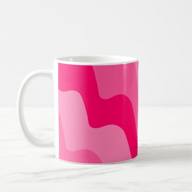 Rosa Wavy Ozeanwelle Kaffeetasse (Links)