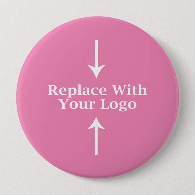 Rosa weibliche Logo-Knopf-Schablone Button (Vorderseite)