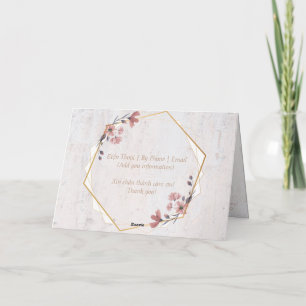 Rosa weiche Blumenkarte Einladung