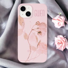 Rosa weiche, florale Personalisiert Case-Mate iPhone Hülle