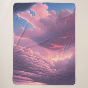 Rosa weiche Wolken Sherpadecke