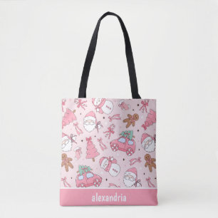 Rosa Weihnachten Nahtlos Tasche