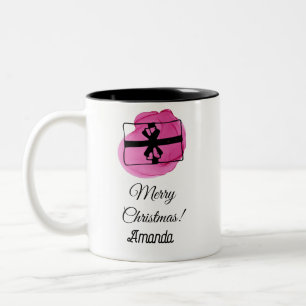 Rosa Weihnachten Zweifarbige Tasse