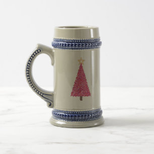 Rosa Weihnachtsbaum Bierglas