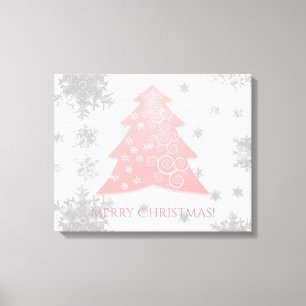 Rosa Weihnachtsbaum Canvas Print Leinwanddruck