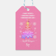 Rosa Weihnachtsbaum Cookie Snowflake Promo QR Code