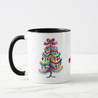 Rosa Weihnachtsbaum Gay Pride Regenbogen Ästhetik Tasse