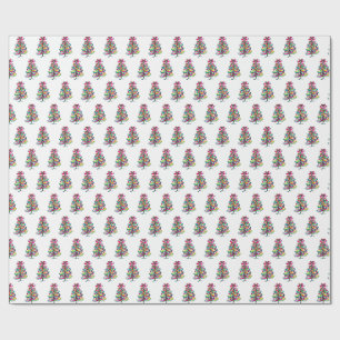 Rosa Weihnachtsbaum Gay Pride Regenbogen Geschenkpapier