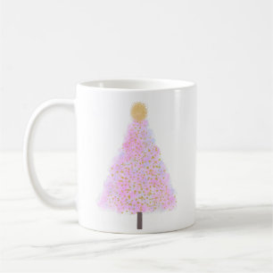 Rosa Weihnachtsbaum Kaffeetasse