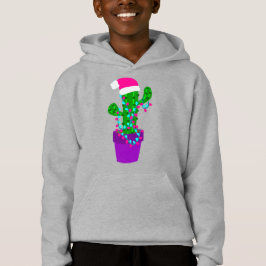 Rosa Weihnachtsbaum-Kakteen Hoodie